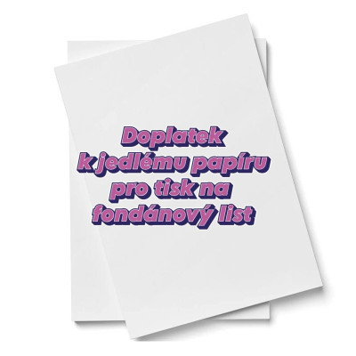 Doplatek pro tisk na fondánový list