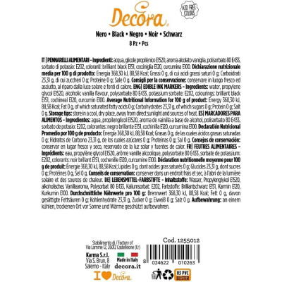 Jedlý popisovací fix černý – fix na dorty a dezerty