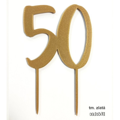 Číslice 50- plastový zápich