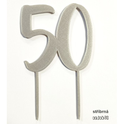 Číslice 50- plastový zápich