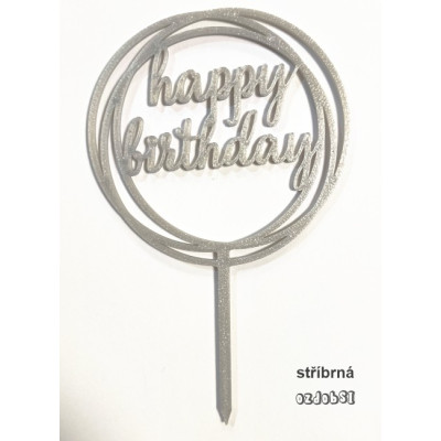 Happy Birthday č.2 - plastový zápich