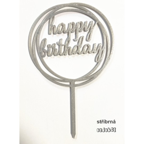 Happy Birthday č.2 - plastový zápich