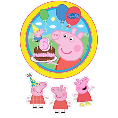 Prasátko Pepina 6 - jedlý papír