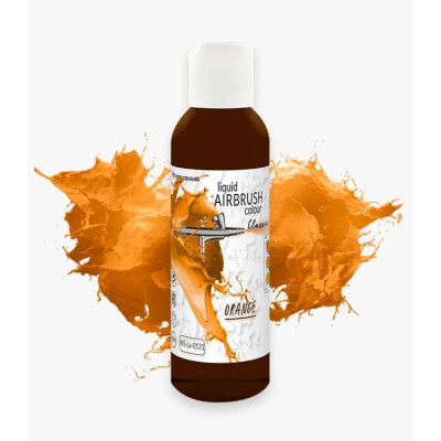 Oranžová tekutá airbrush barva 135 ml