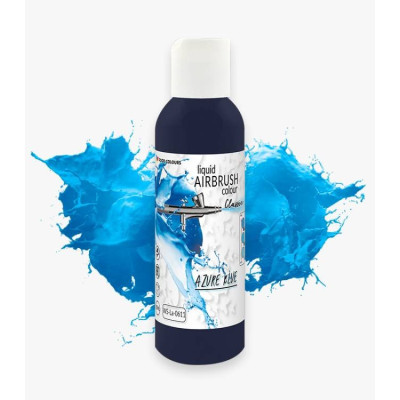 Azurově modrá tekutá airbrush barva 135 ml