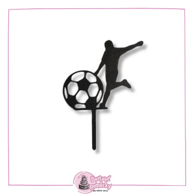 Fotbalista s míčem - plastový zápich