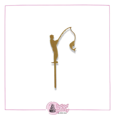 Rybář s udicí - plastový zápich