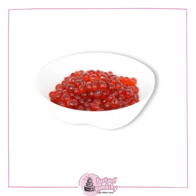 Alginátové kuličky červené – dekorace na dorty | dortovepomucky.cz