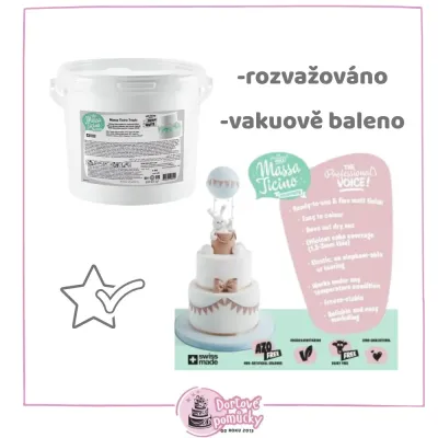 BÍLÁ MODELOVACÍ PASTA MASSA TICINO 250 g