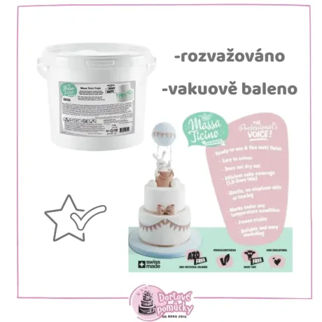 BÍLÁ MODELOVACÍ PASTA MASSA TICINO 250 g
