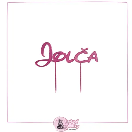 Plastový zápich s jménem – Písmo 3 | Jméno na dort na přání