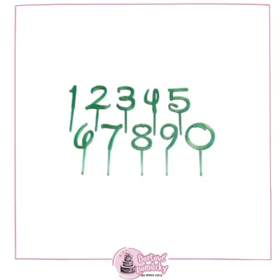 Číslice na dort – Písmo č. 3 | Plastový zápich dle výběru