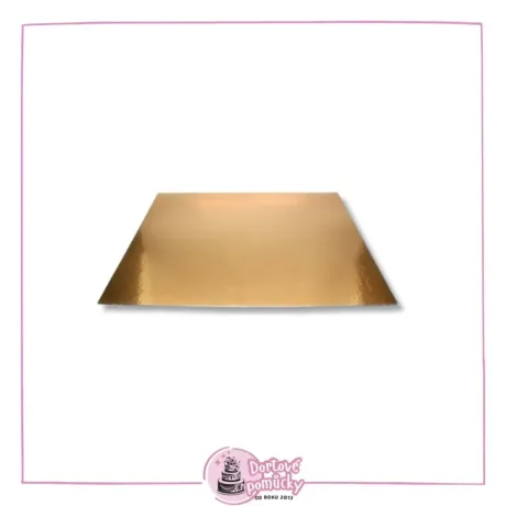 Zlatý čtverec 35x35 cm podložka pod dort