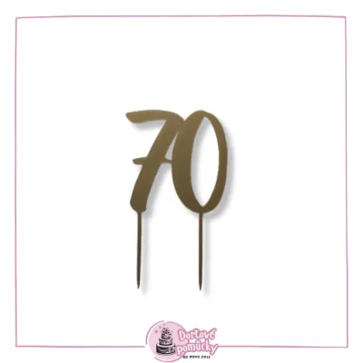 Číslice 70- plastový zápich