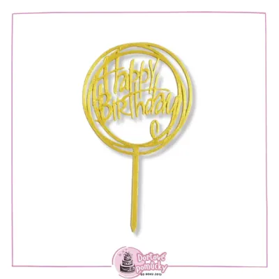 Happy Birthday č.3 - plastový zápich