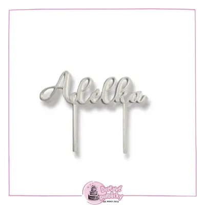 Plastový zápich s jménem – Písmo 1 | Jméno na dort na přání