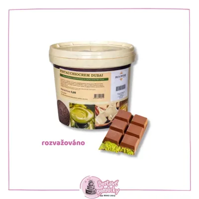 Krém pistáciový 15 % Dubai s kataifi – Dulcistar 1 kg | Náplň do „dubajské čokolády“