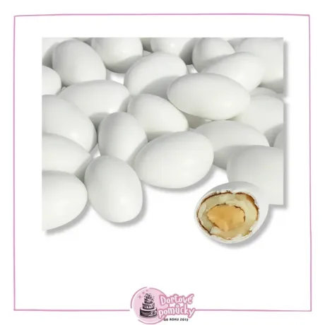 Svatební mandle v bílé čokoládě Ambrosio 100 g – svatební poděkování