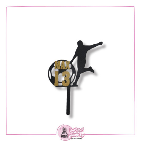 Fotbalista s úpravou - plastový zápich