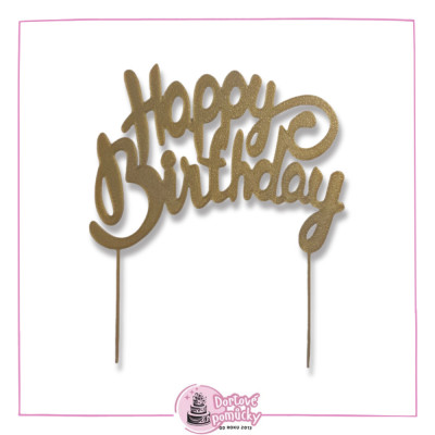 Happy Birthday baculatý dortový zápich