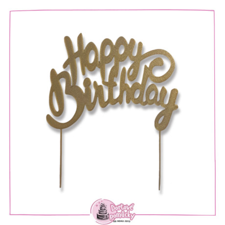 Happy Birthday baculatý dortový zápich