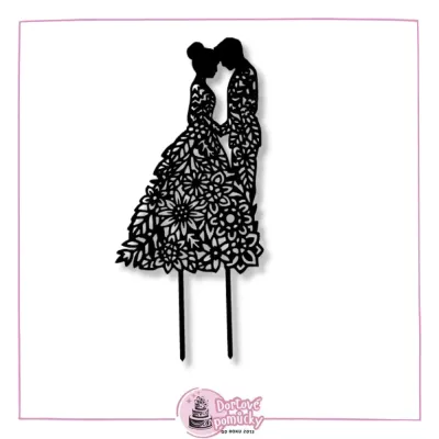 Svatební pár č.8 - plastový zápich