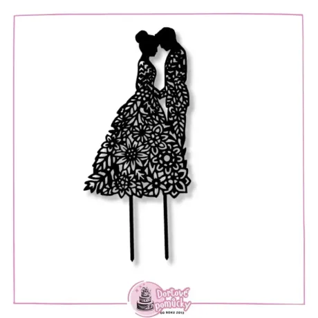 Svatební pár č.8 - plastový zápich