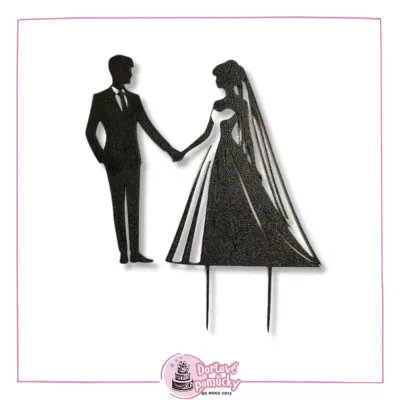 Svatební pár č.9 - plastový zápich