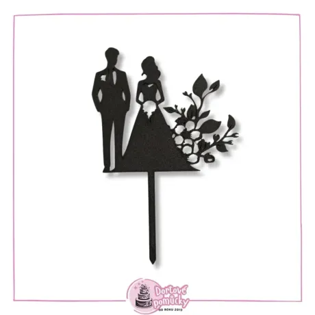 Svatební pár č.5 - plastový zápich