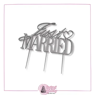 Just married - plastový zápich