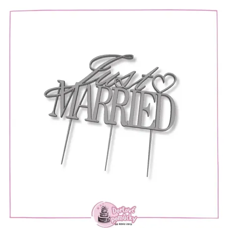 Just married - plastový zápich