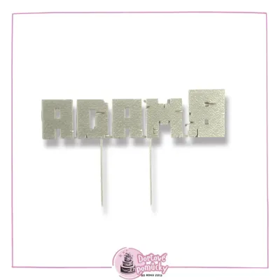 Minecraft malé jméno s číslicí - plastový zápich