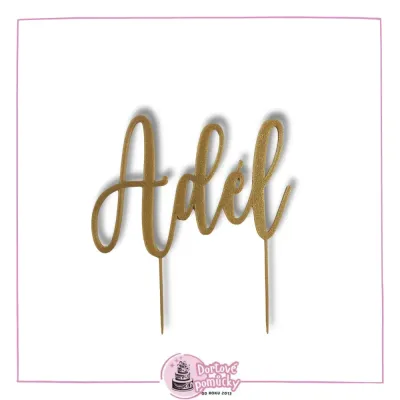 Plastový zápich s jménem – Písmo 1 | Jméno na dort na přání