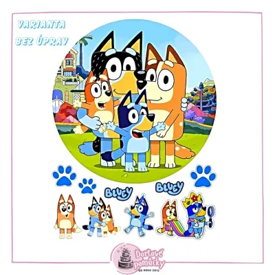 Jedlý papír Bluey – mix obrázků A4 | Dortová dekorace