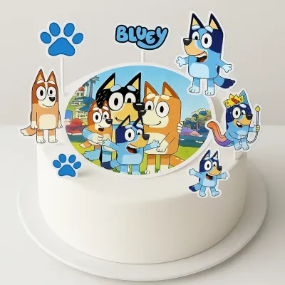 Jedlý papír Bluey – mix obrázků A4 | Dortová dekorace