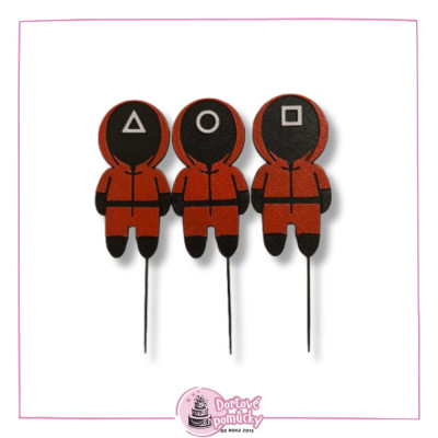 Squid game panáčci - dortový zápich