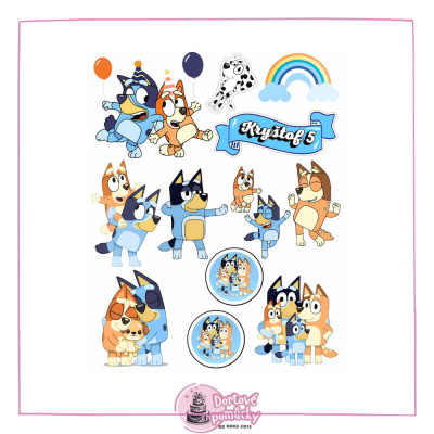 Jedlý papír Bluey – mix obrázků A4 | Dortová dekorace