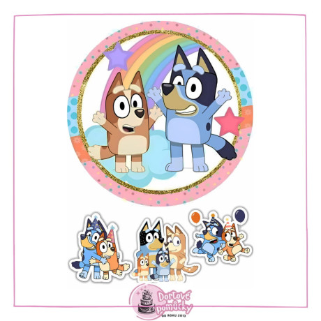 PohJedlý papír Bluey – mix obrázků A4 | Dortová dekorace