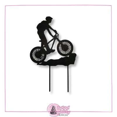 Horský cyklista - plastový zápich