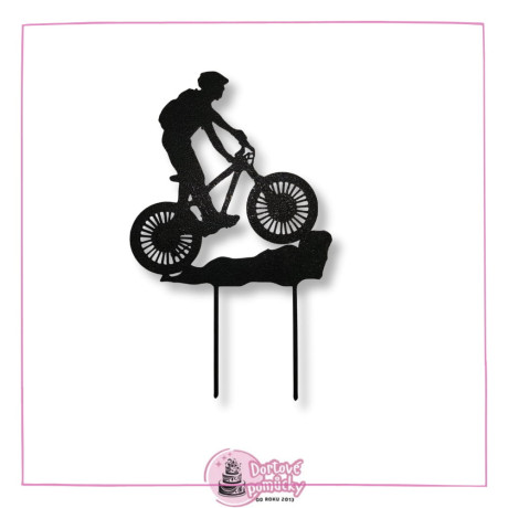 Horský cyklista - plastový zápich