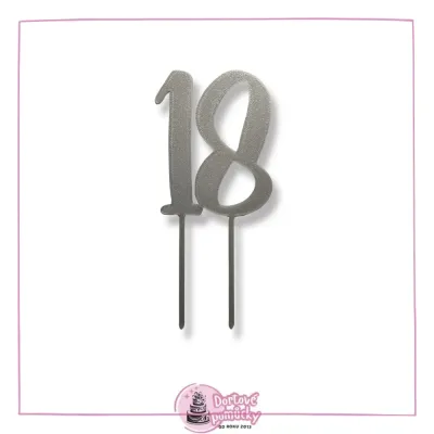 Číslice 18 - plastový zápich