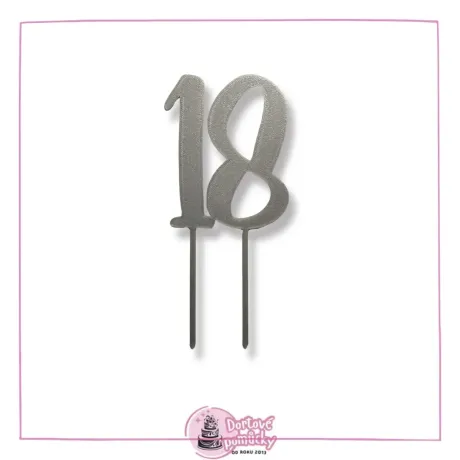 Číslice 18 - plastový zápich