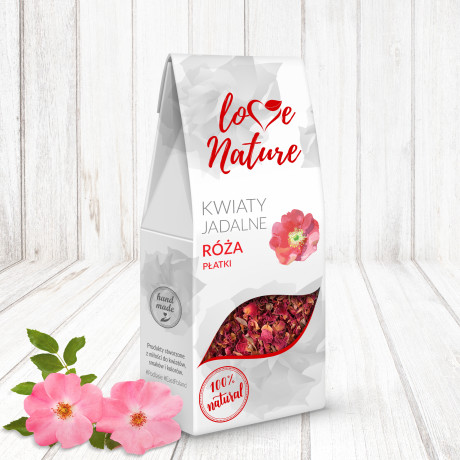 Love Nature – plátky růže | Jedlé květiny na zdobení dezertů