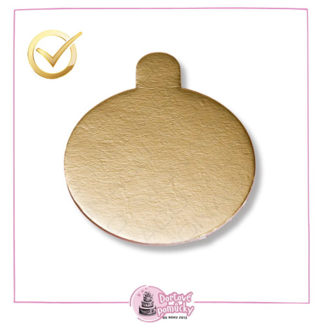 Podložka papír zlatá minidezert prům.10 cm (kulatá) 10 ks