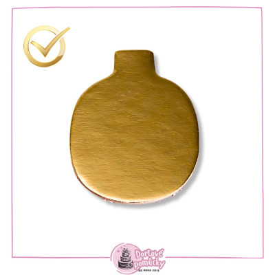 Podložka papír zlatá minidezert 10x6,5 cm (ovál) 10 ks