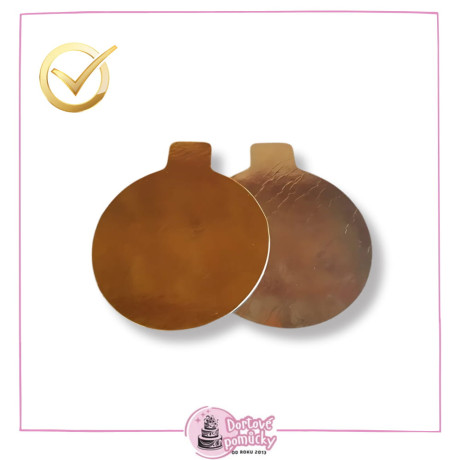 Zlato-stříbrná podložka minidezert 8 cm 10 ks