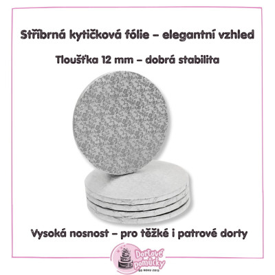 Kruh průměr 300mm dortová podložka tloušťka 12mm