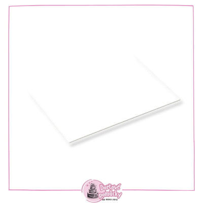 Obdélníková dortová podložka bílá 30×20 cm | Kartonový základ na dorty
