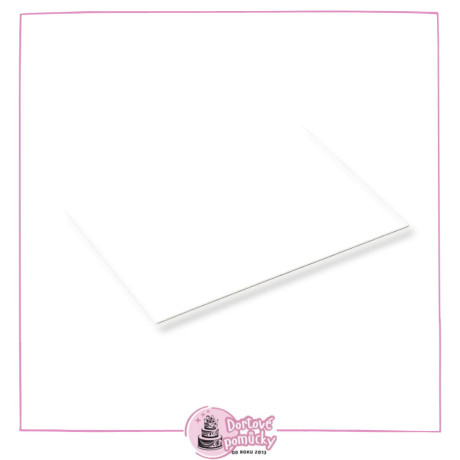 Obdélníková dortová podložka bílá 30×20 cm | Kartonový základ na dorty