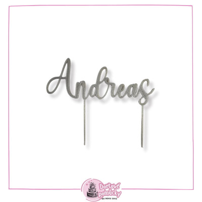 Plastový zápich s jménem – Písmo 1 | Jméno na dort na přání